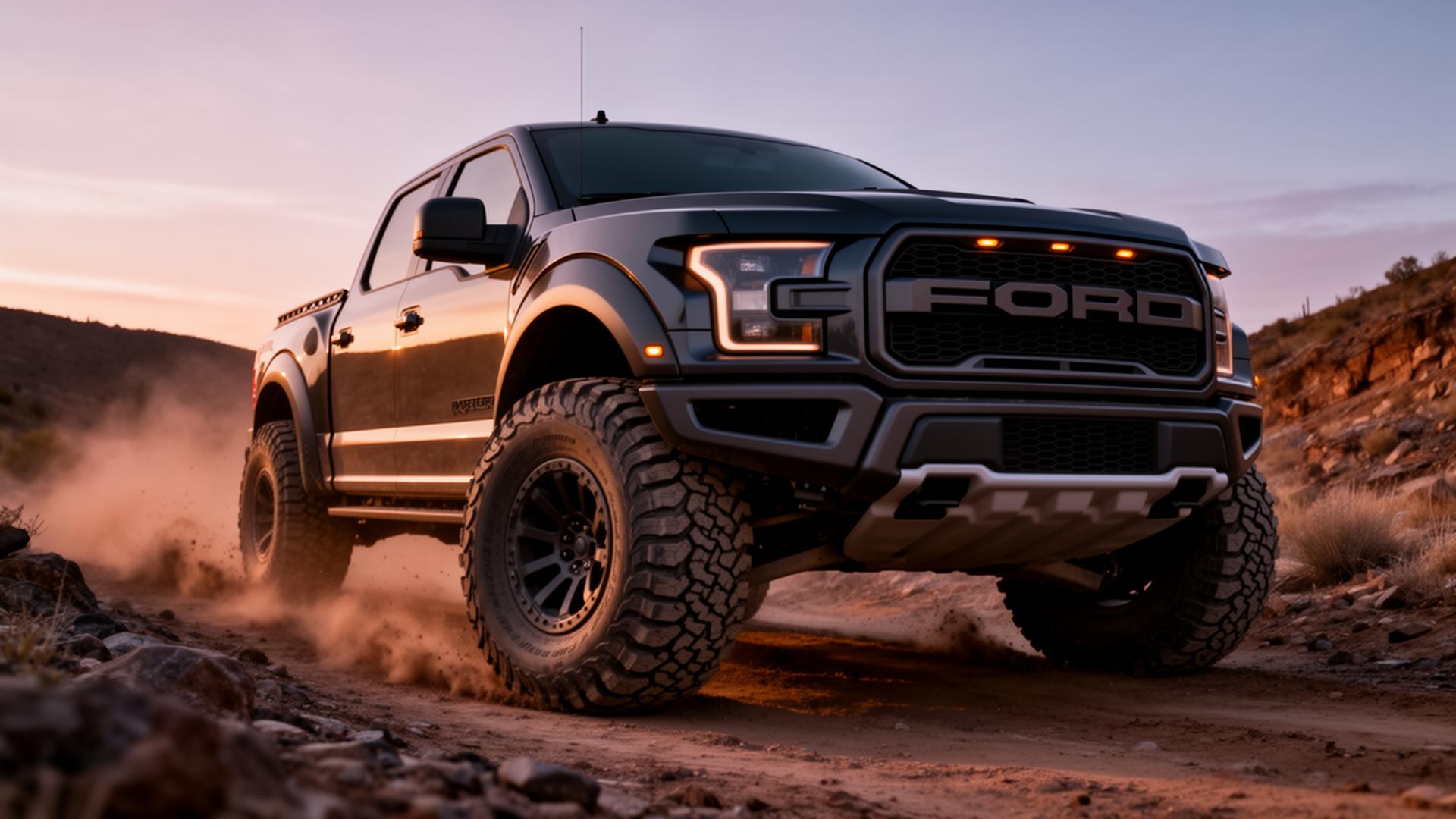 Camionete off-road com pneus de alta performance